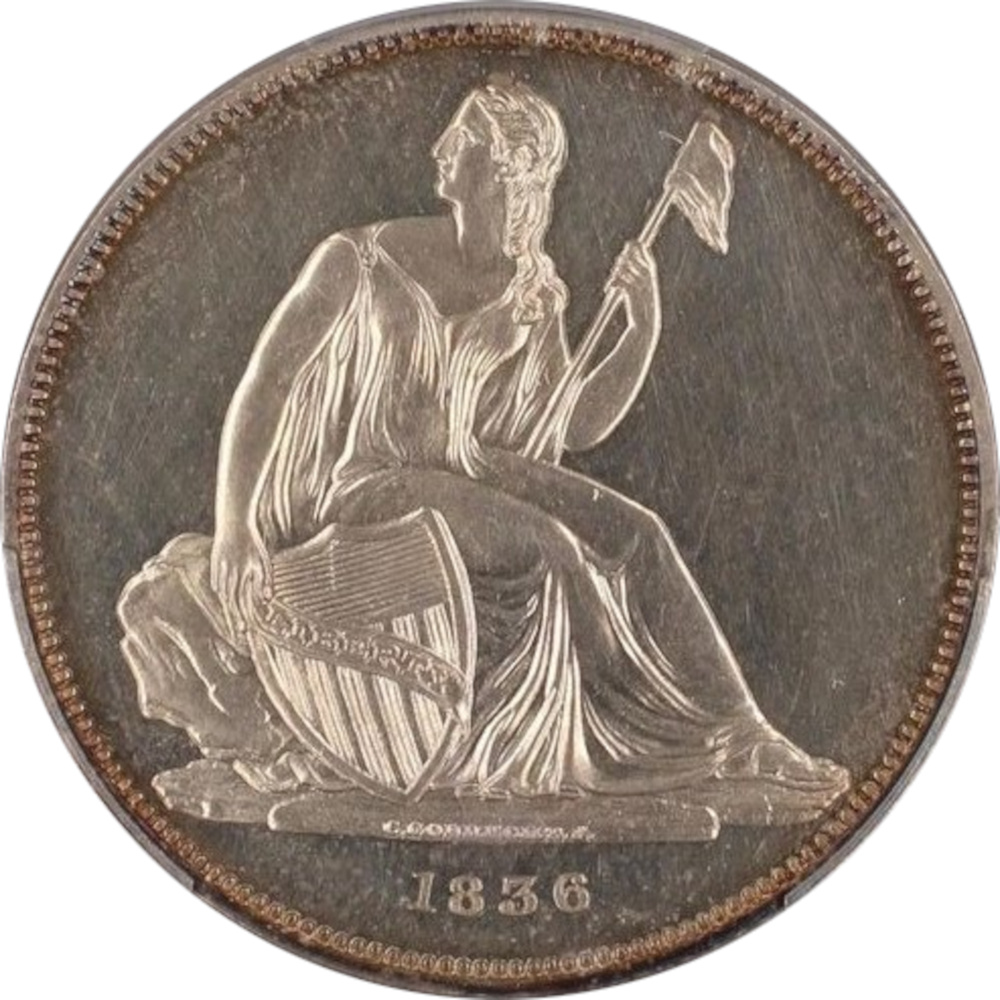1836-$1-Gobrecht-Dollar-Original-Judd-60-Die-State-B-Die-Alignment-I